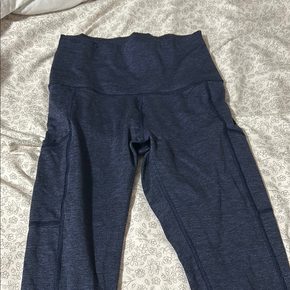Dark Blue High-Waisted Leggings